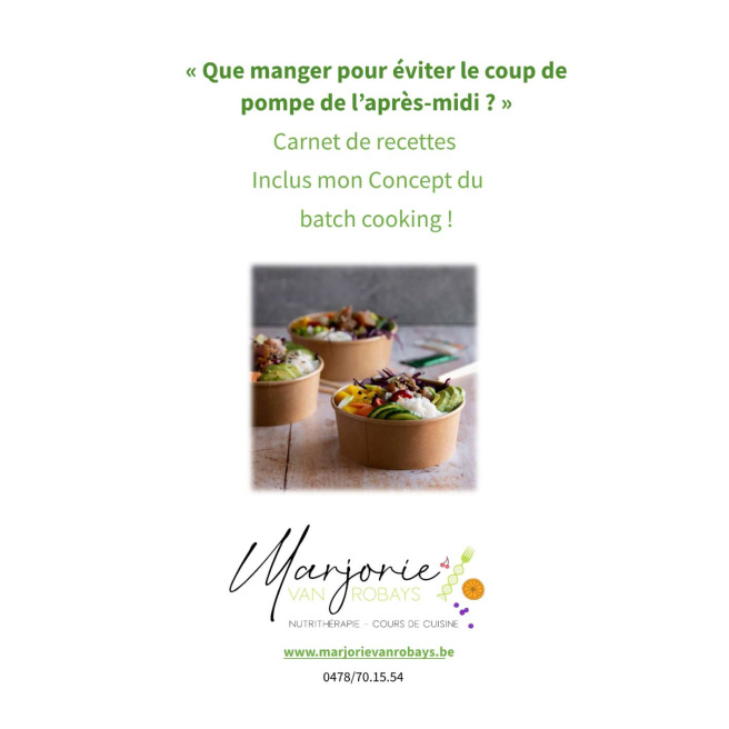 Ebook "Lunchs sains" + mon concept du batch cooking