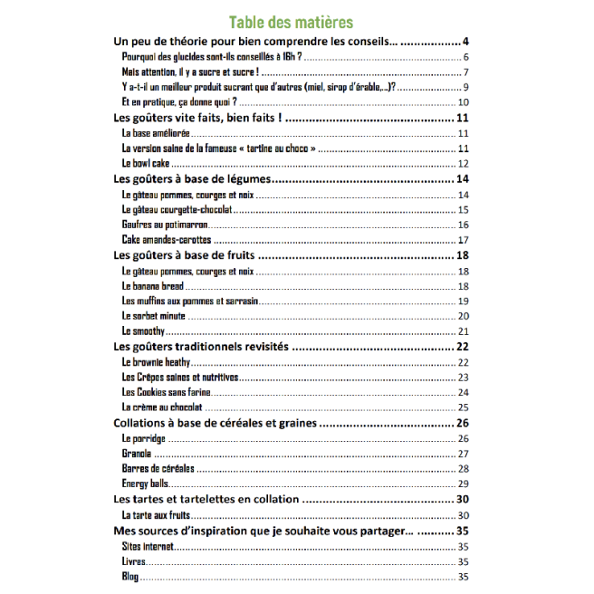 Ebook "Collations IG bas" + Concept de l'index glycémique en détail