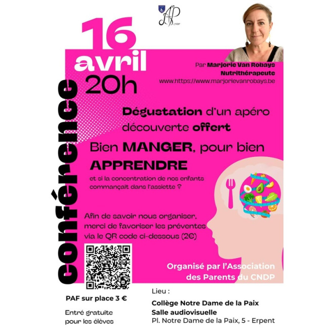 Conférence "Bien manger pour bien apprendre"